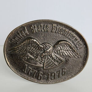 USA 1976 Belt Buckle Vintage 1975 James Lind Wyoming Studio Art Works 3inx4in